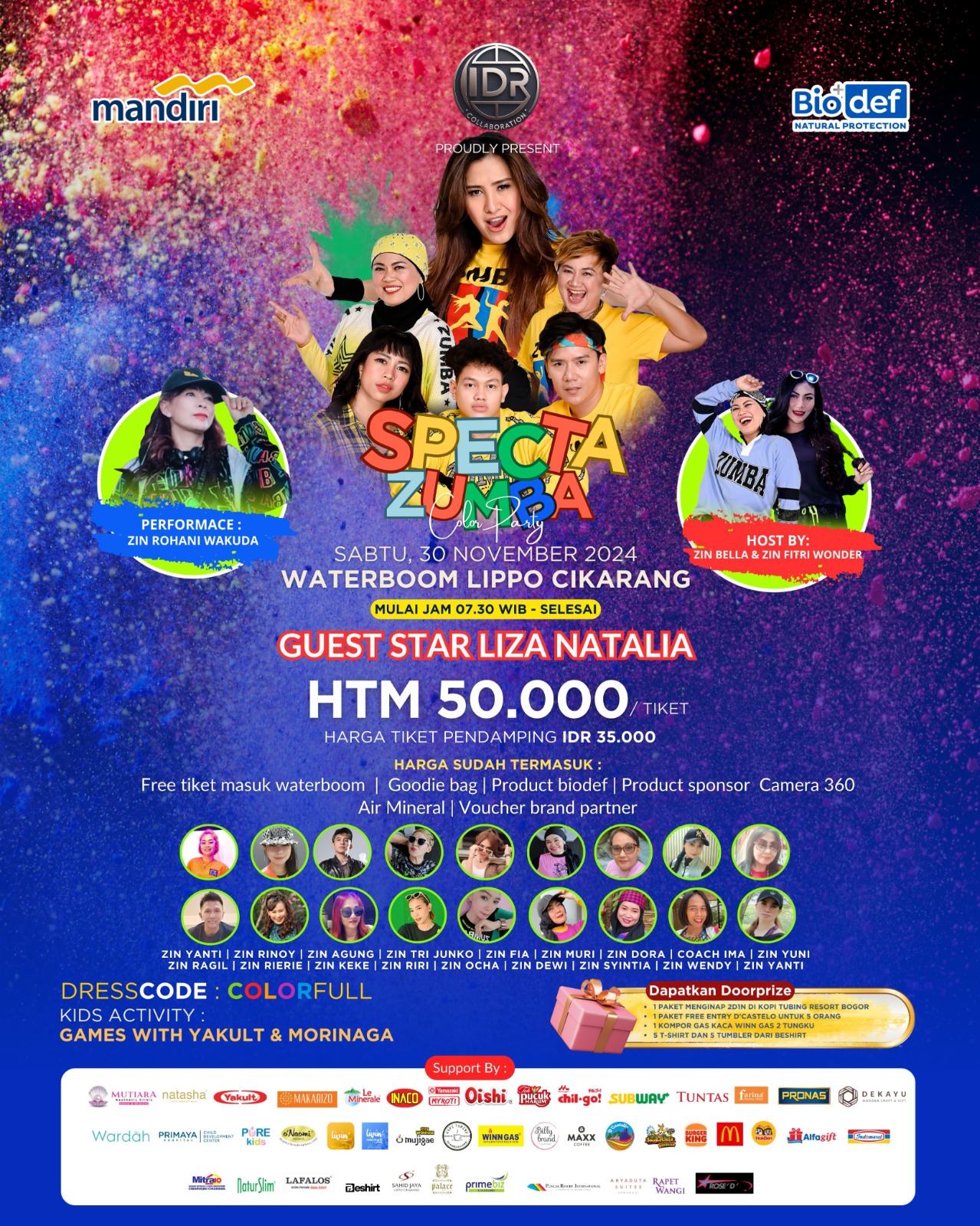 Specta Color Zumba Bersama Liza Natalia di WaterBoom Lippo Cikarang